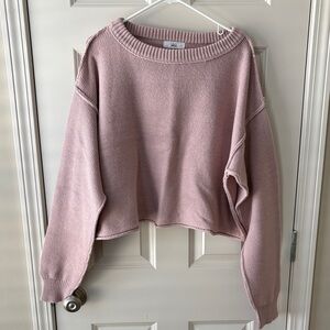 Talulah Dusty Pink Knitted Cropped Sweater